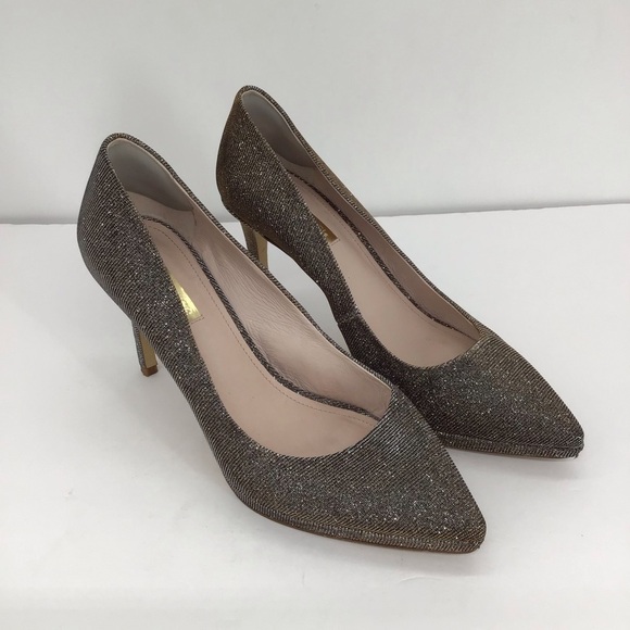 LOUISE Et Cie Women’s Metallic Sparkly Pump Heels Party Gold/Silver Size 8.5 - Picture 9 of 10
